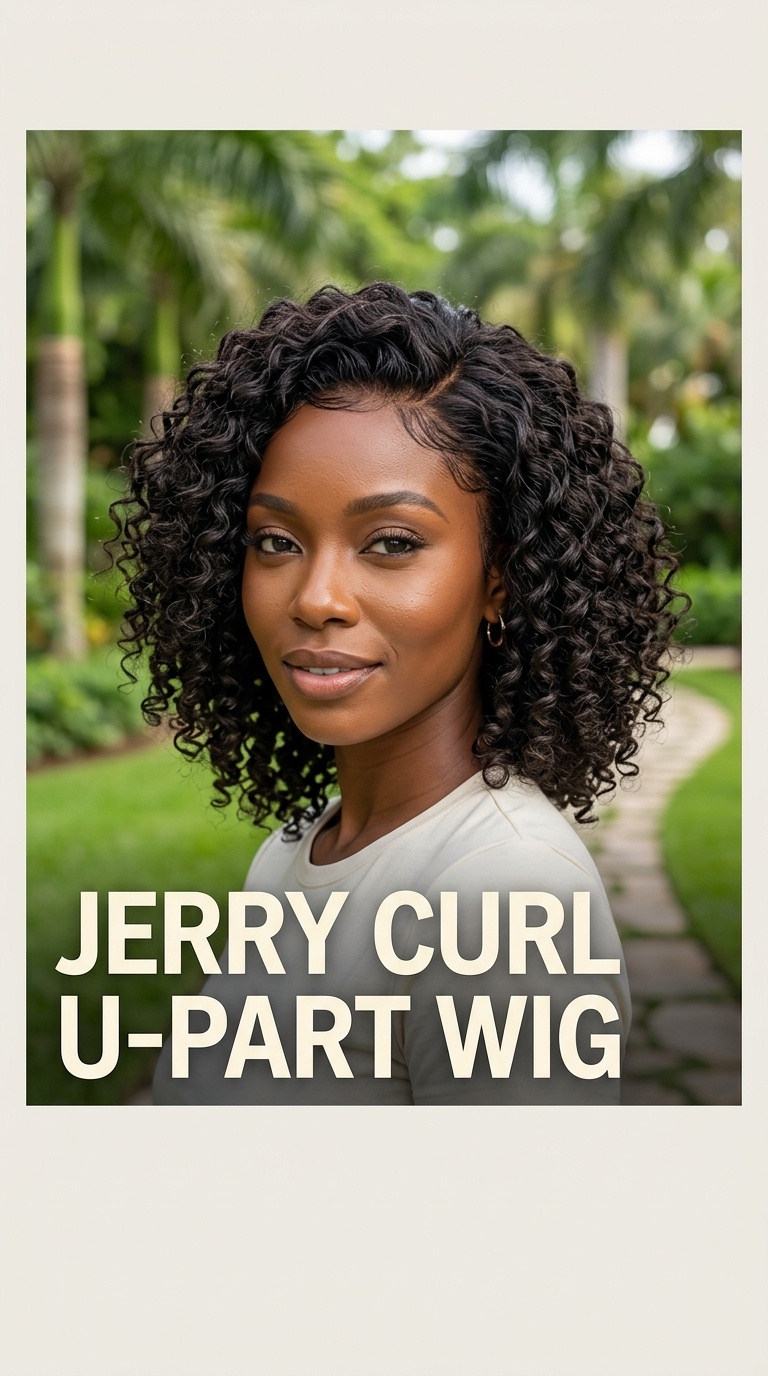 Jerry Curl U-Part Wig