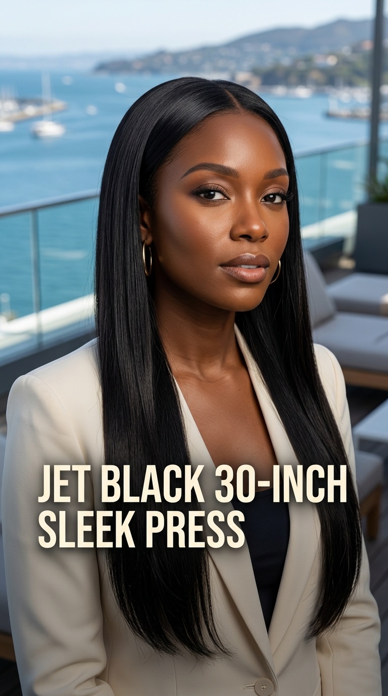 Jet Black 30-Inch Sleek Press