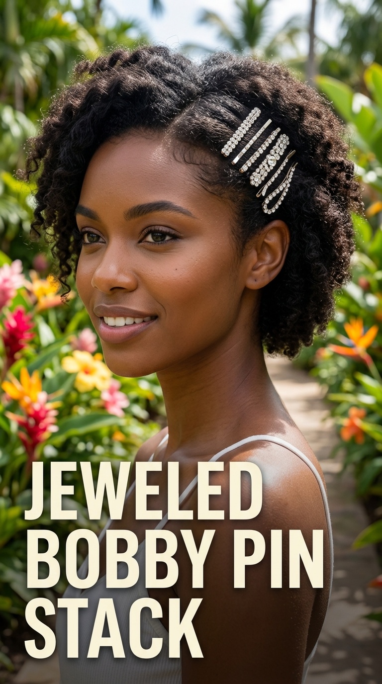 Jeweled Bobby Pin Stack