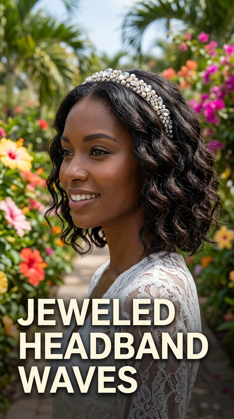 Jeweled Headband Waves