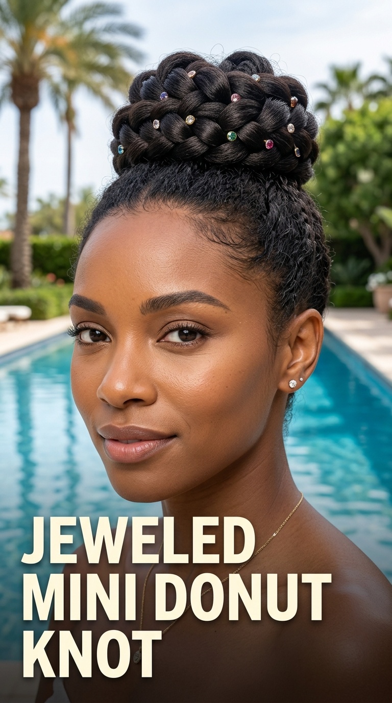 Jeweled Mini Donut Knot