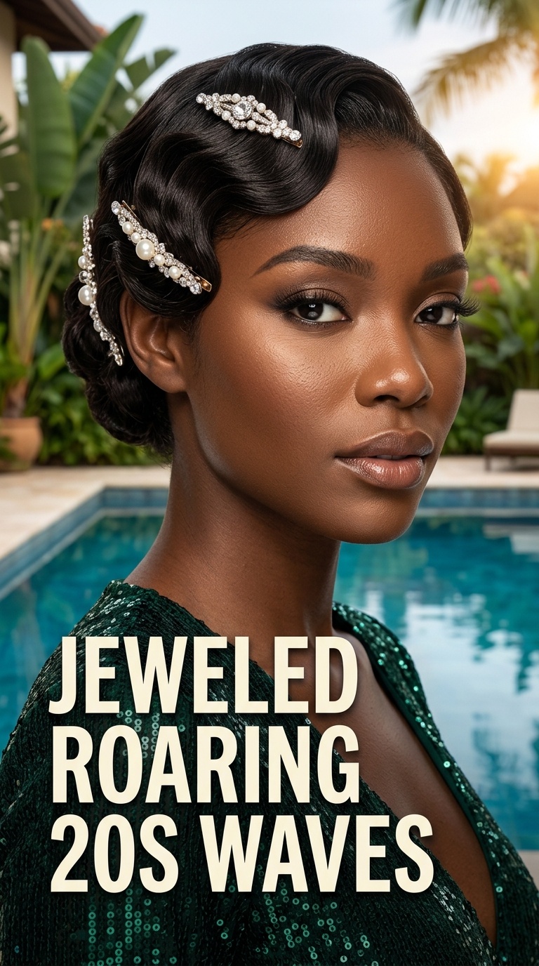 Jeweled Roaring 20s Waves