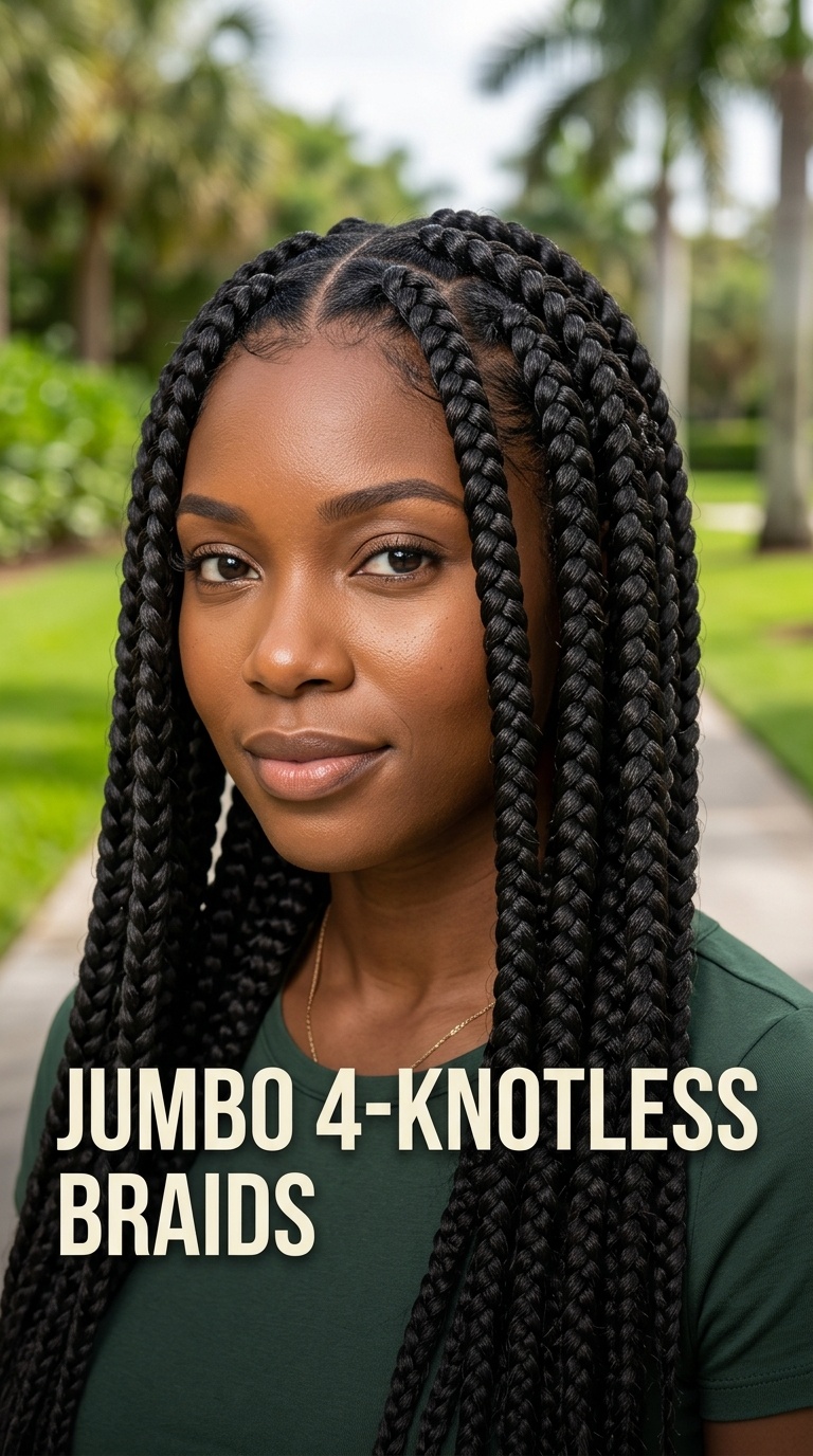 Jumbo 4-Knotless Braids