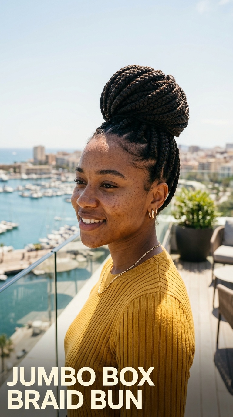 Jumbo Box Braid Bun
