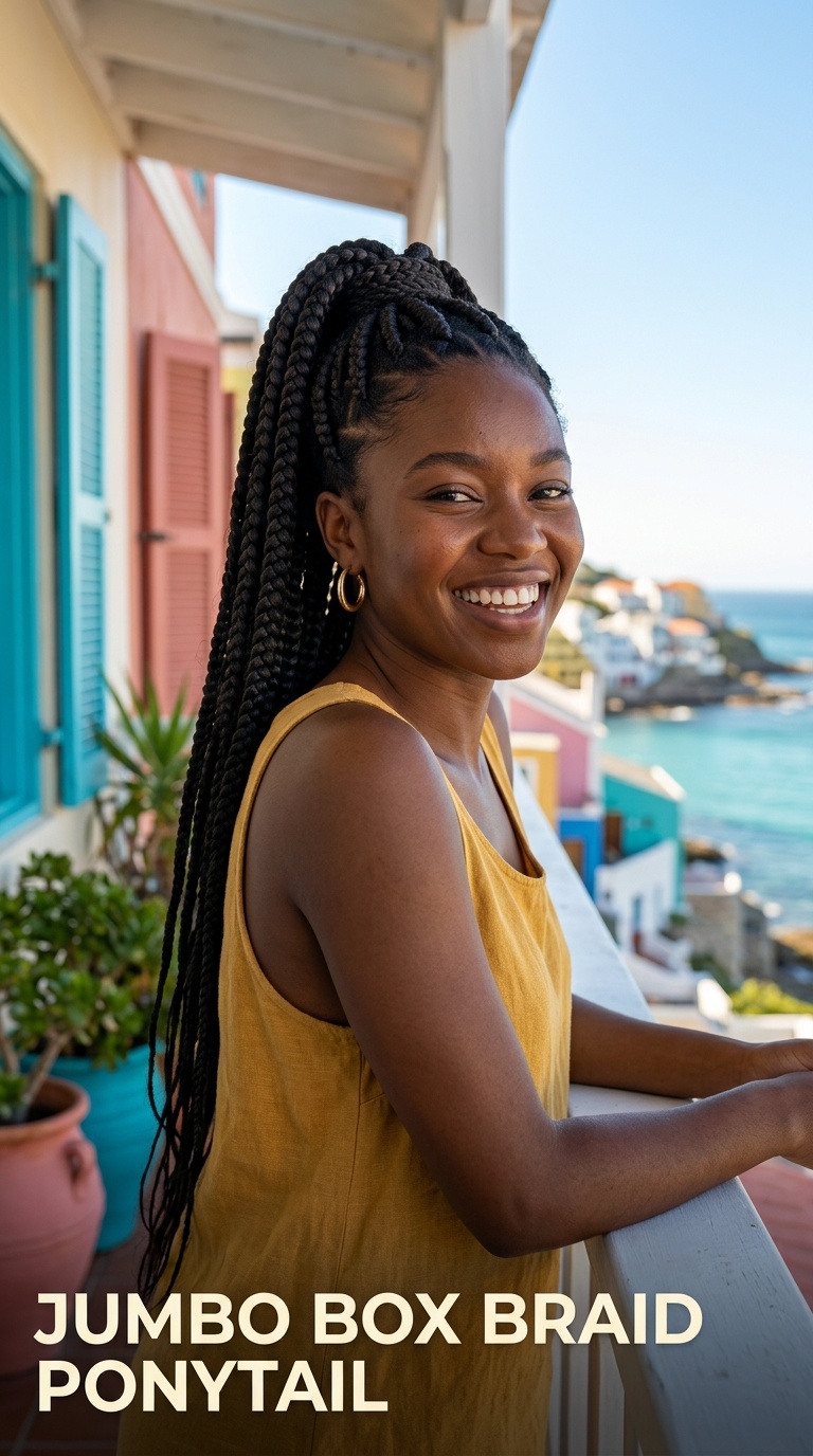 Jumbo Box Braid Ponytail