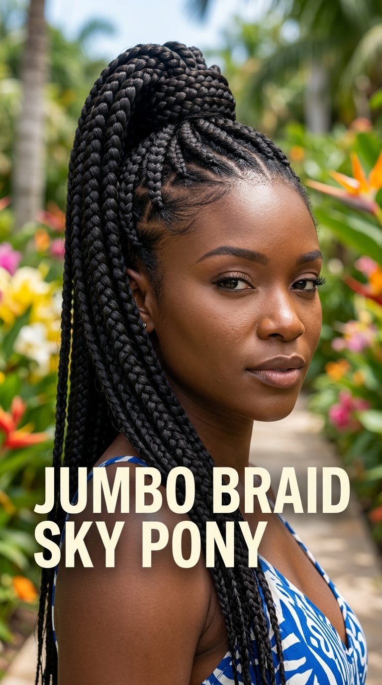 Jumbo Braid Sky Pony