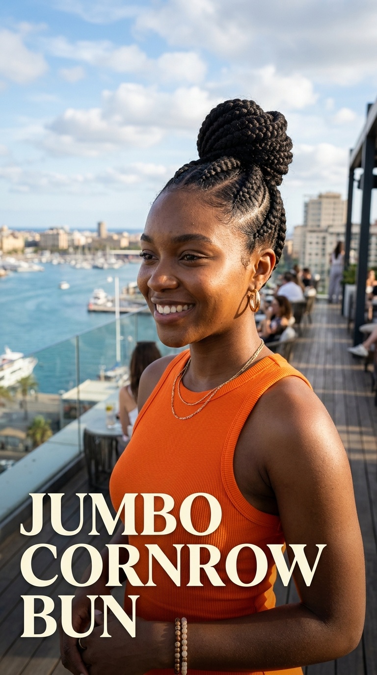 Jumbo Cornrow Bun