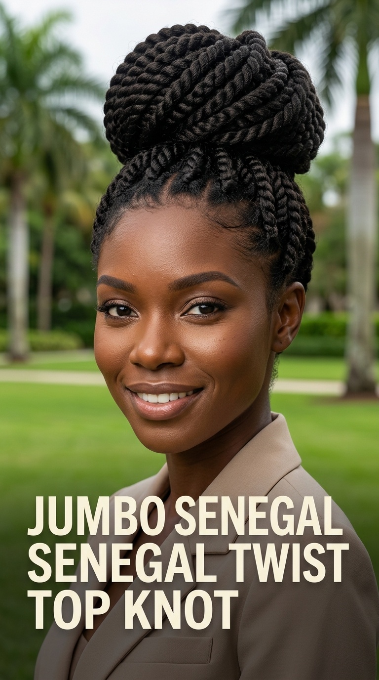 Jumbo Senegal Twist Top Knot