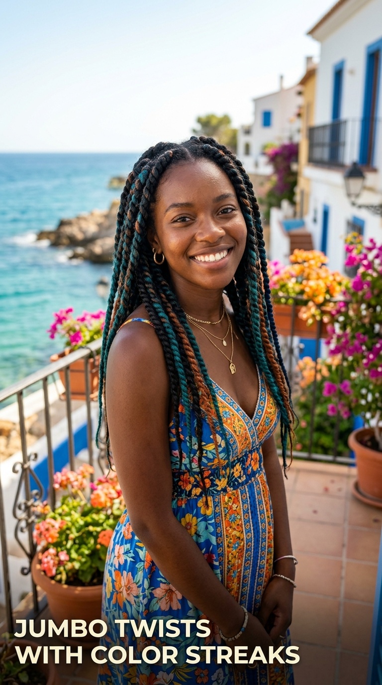 Jumbo Twists with Color Streaks