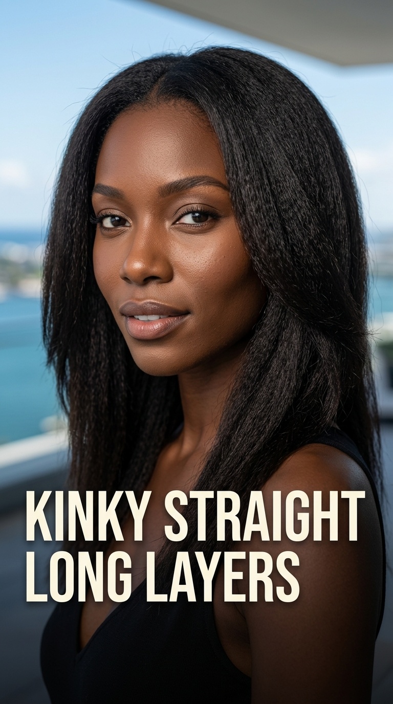 Kinky Straight Long Layers