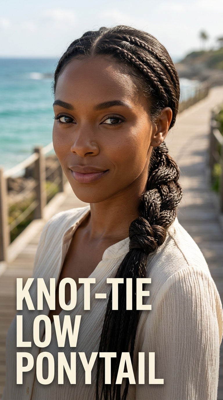 Knot-Tie Low Ponytail