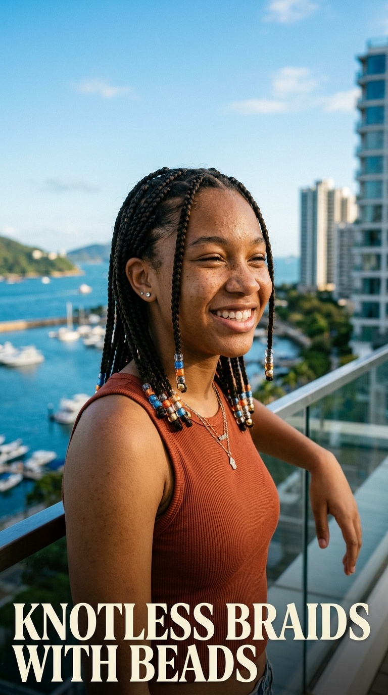 Knotless Braids with Beads