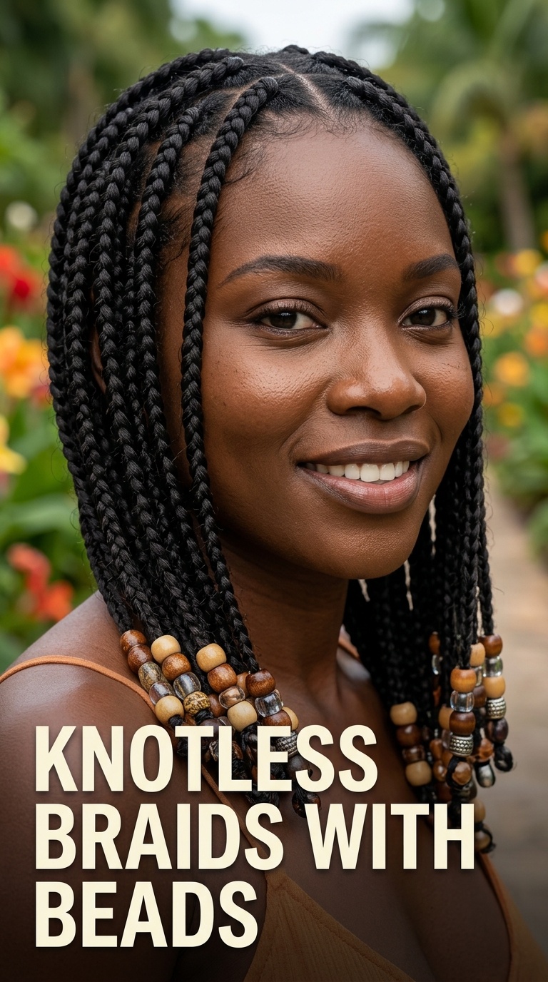 Knotless Braids with Beads