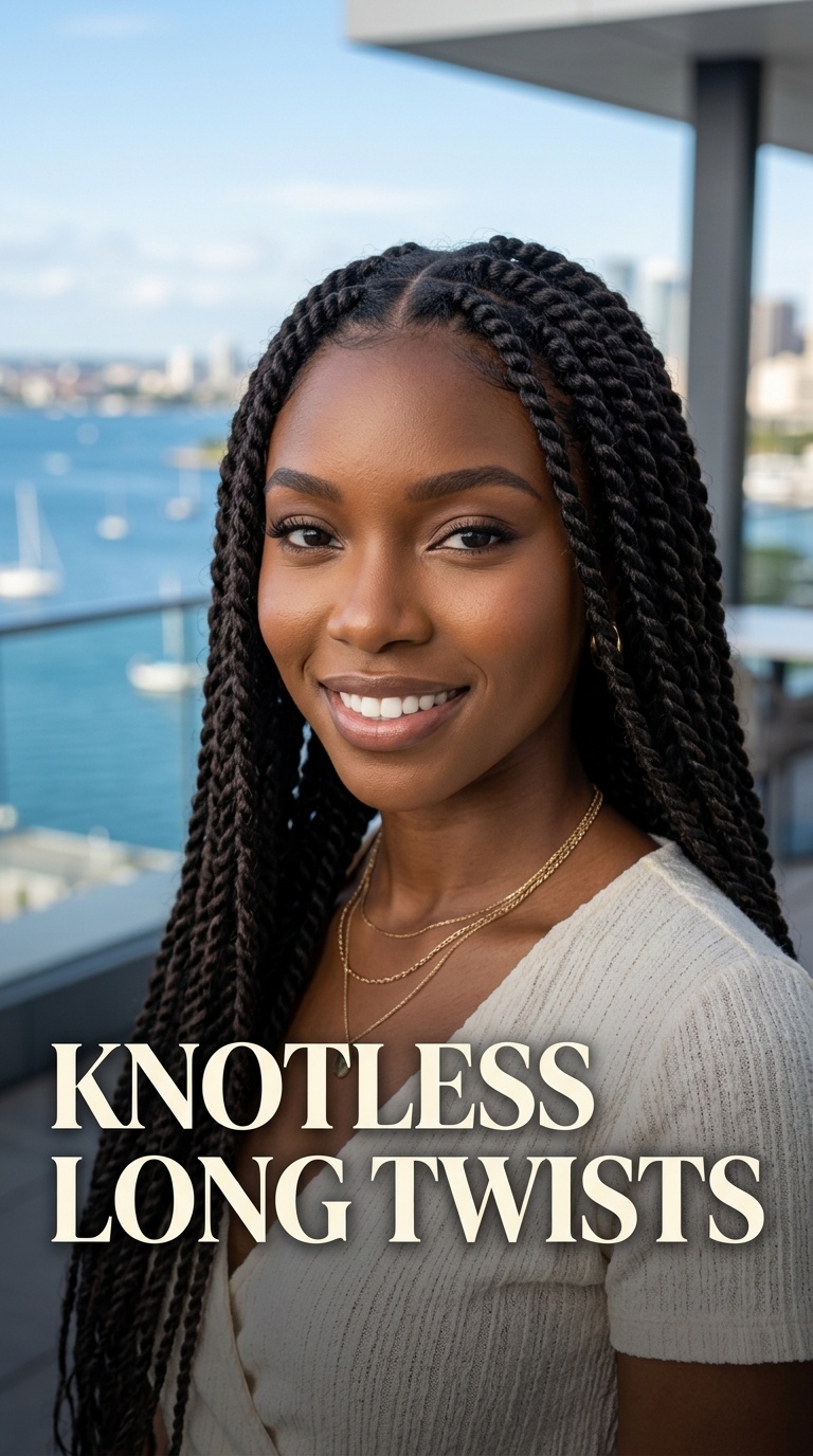 Knotless Long Twists