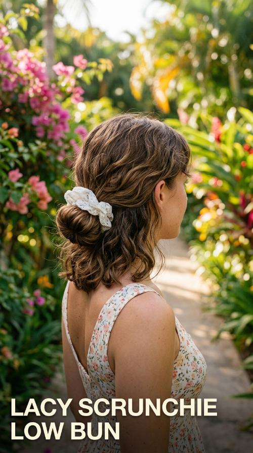 Lacy Scrunchie Low Bun
