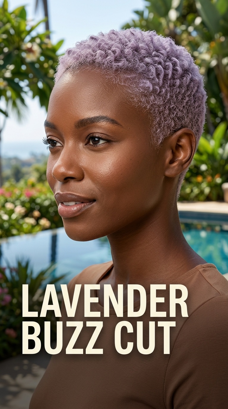 Lavender Buzz Cut