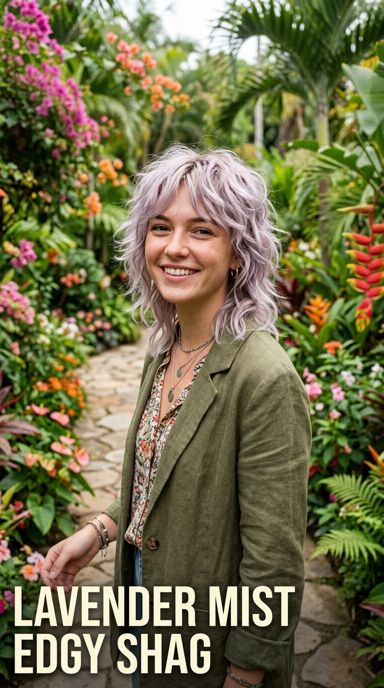 Lavender Mist Edgy Shag