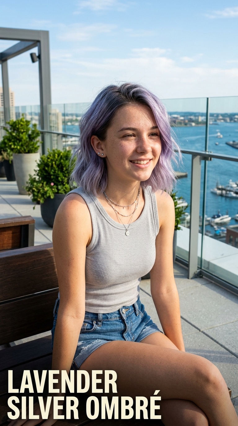 Lavender Silver Ombré