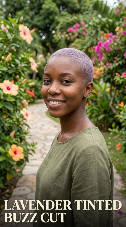 Lavender Tinted Buzz Cut