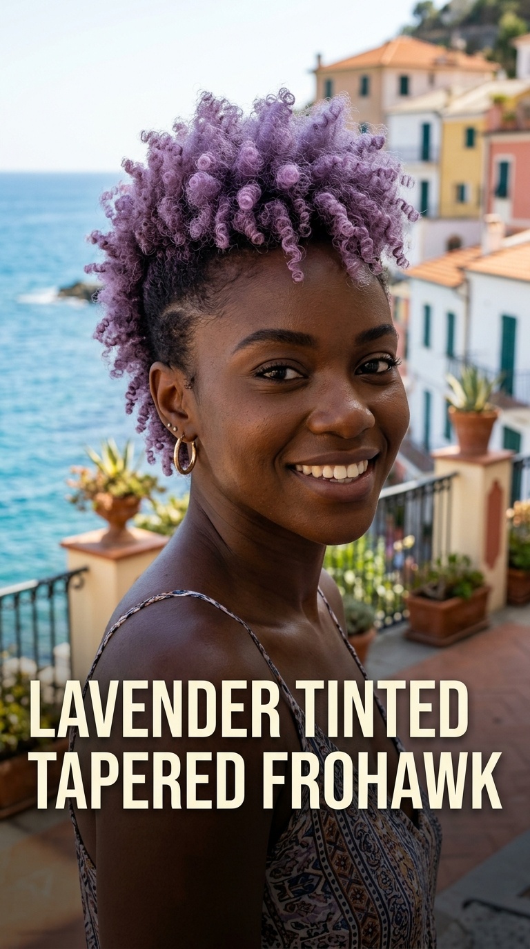 Lavender Tinted Tapered Frohawk