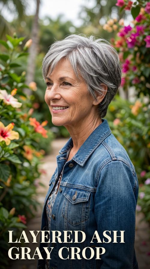 Layered Ash Gray Crop