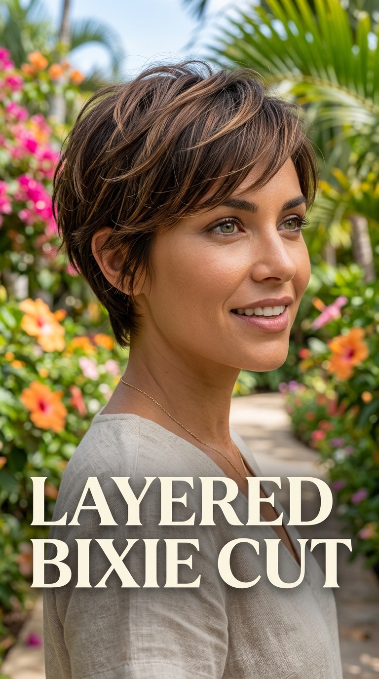 Layered Bixie Cut