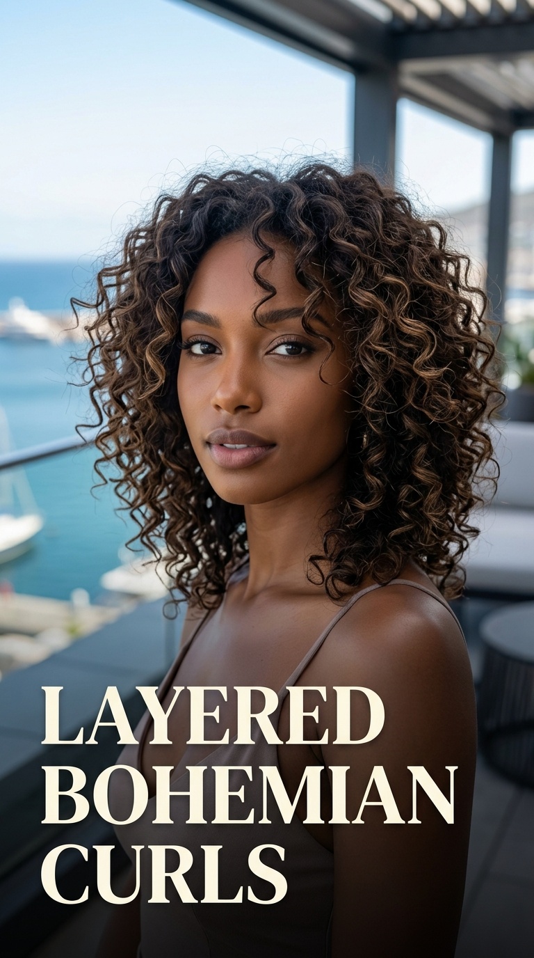Layered Bohemian Curls