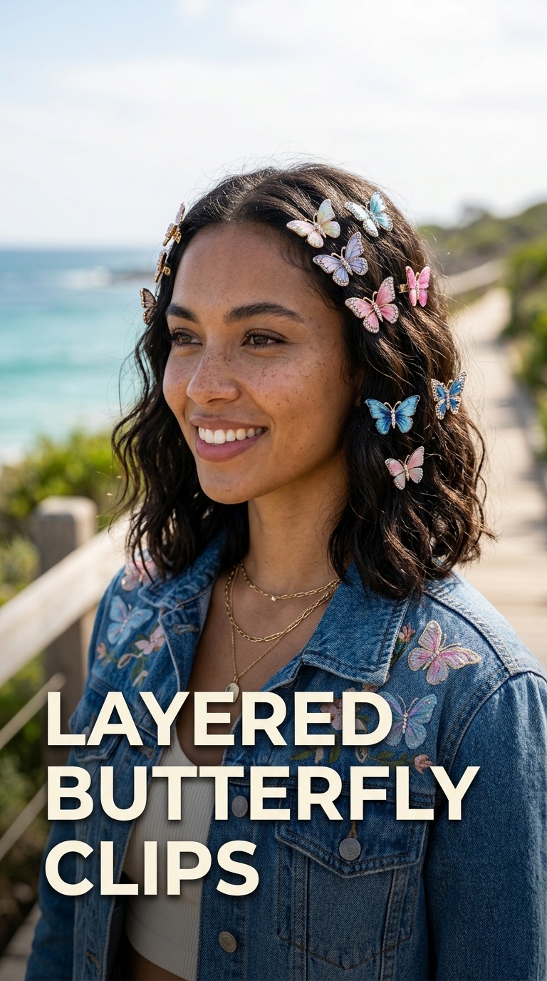Layered Butterfly Clips