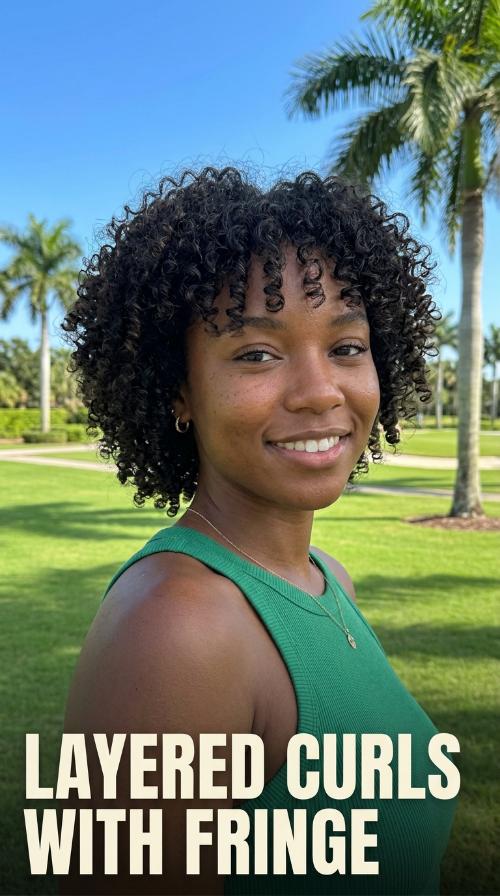 Layered Curls with Fringe