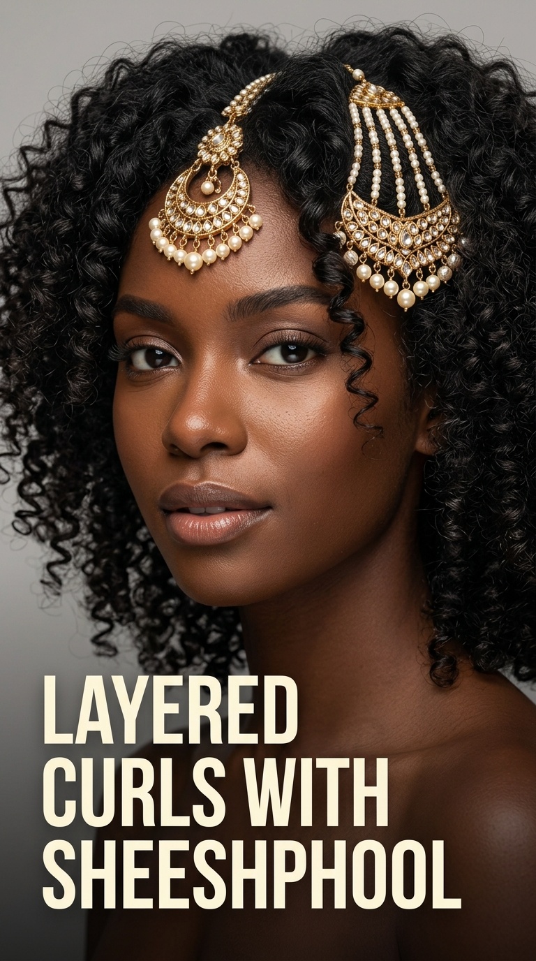 Layered Curls with Sheeshphool
