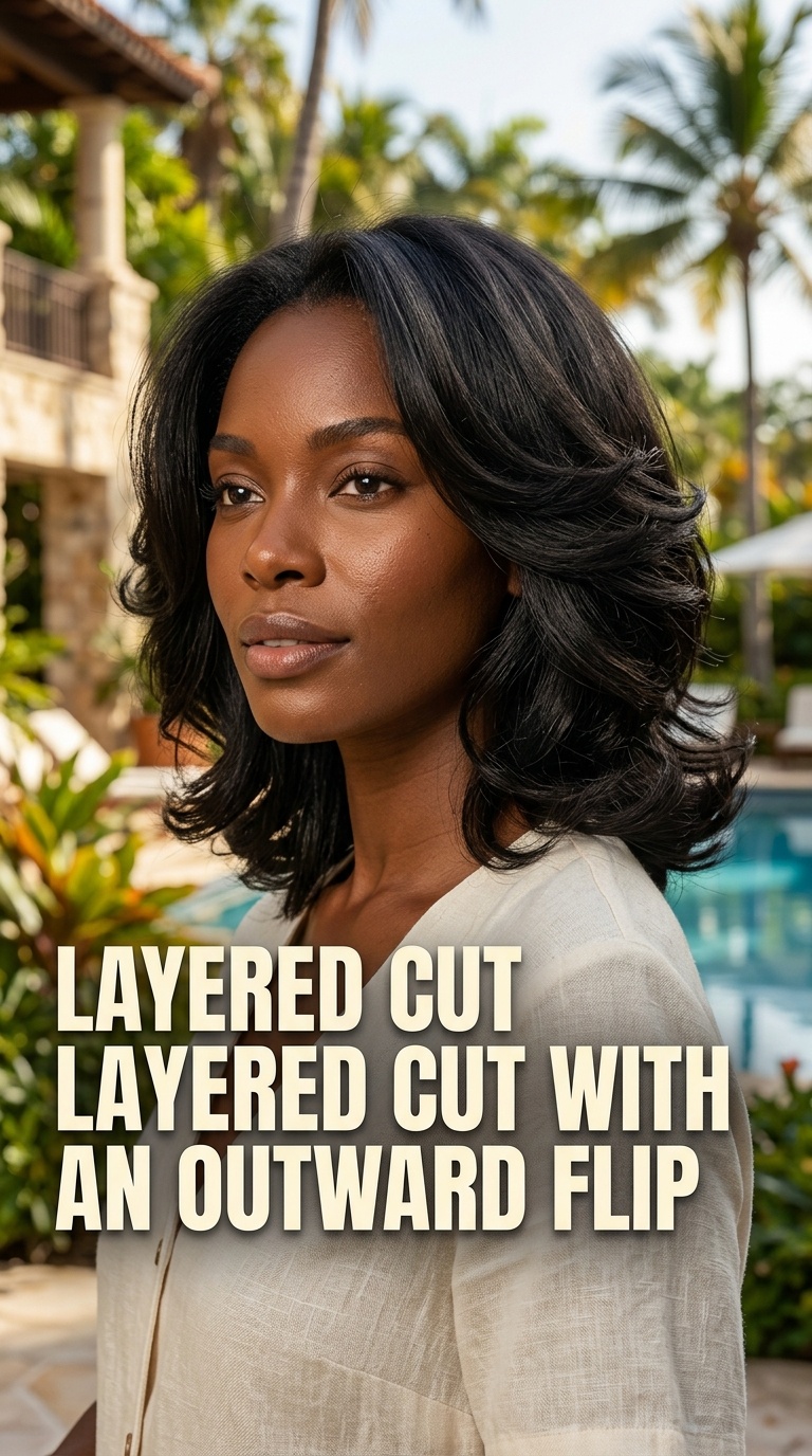 Layered Cut with an Outward Flip