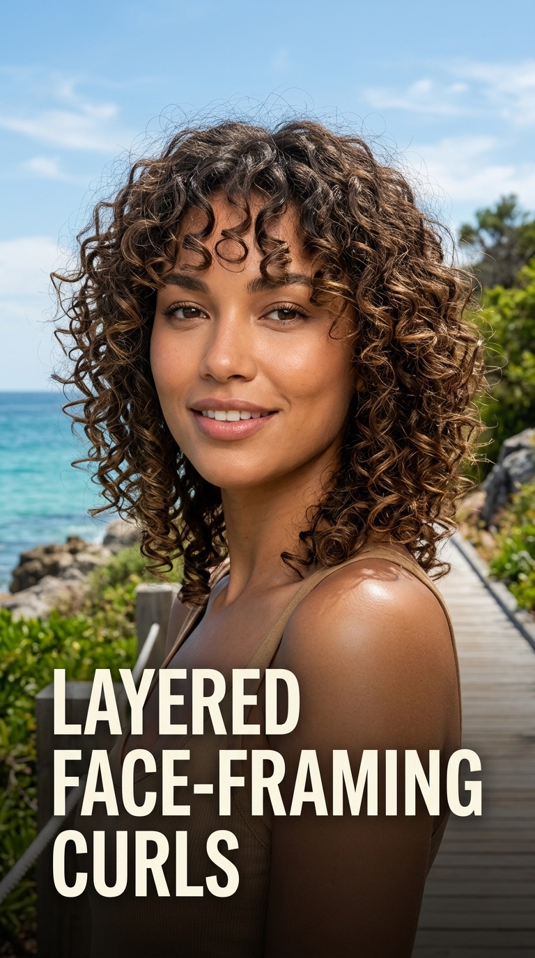 Layered Face-Framing Curls