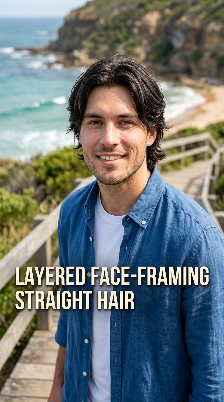 Layered Face-Framing Straight Hair