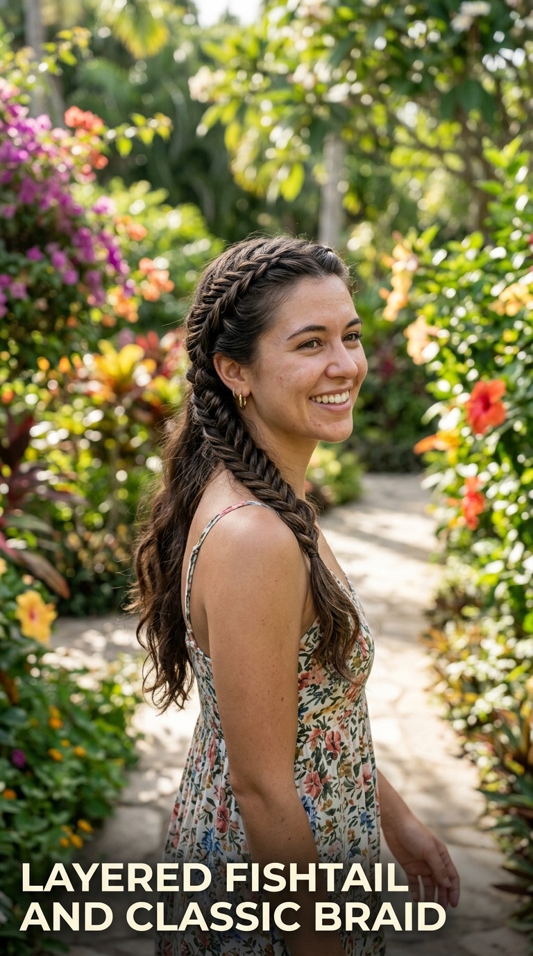 Layered Fishtail and Classic Braid