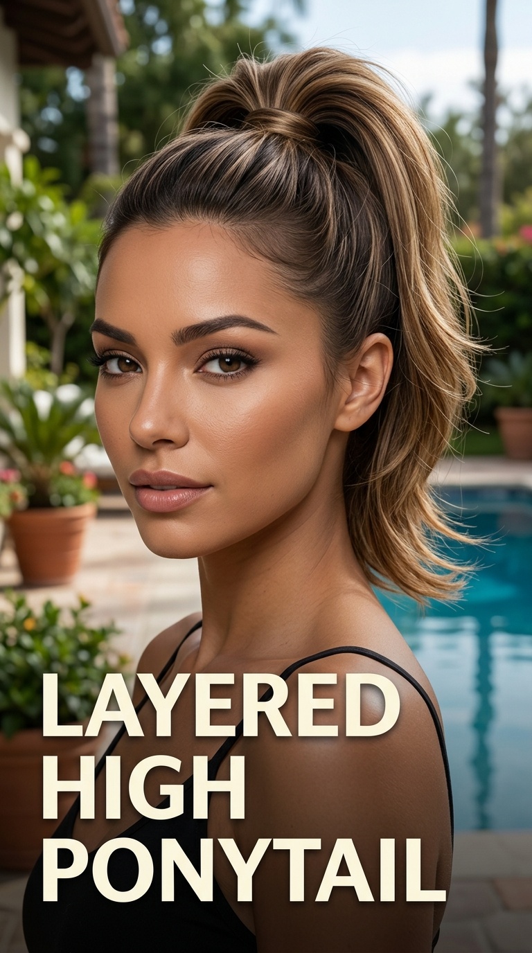 Layered High Ponytail