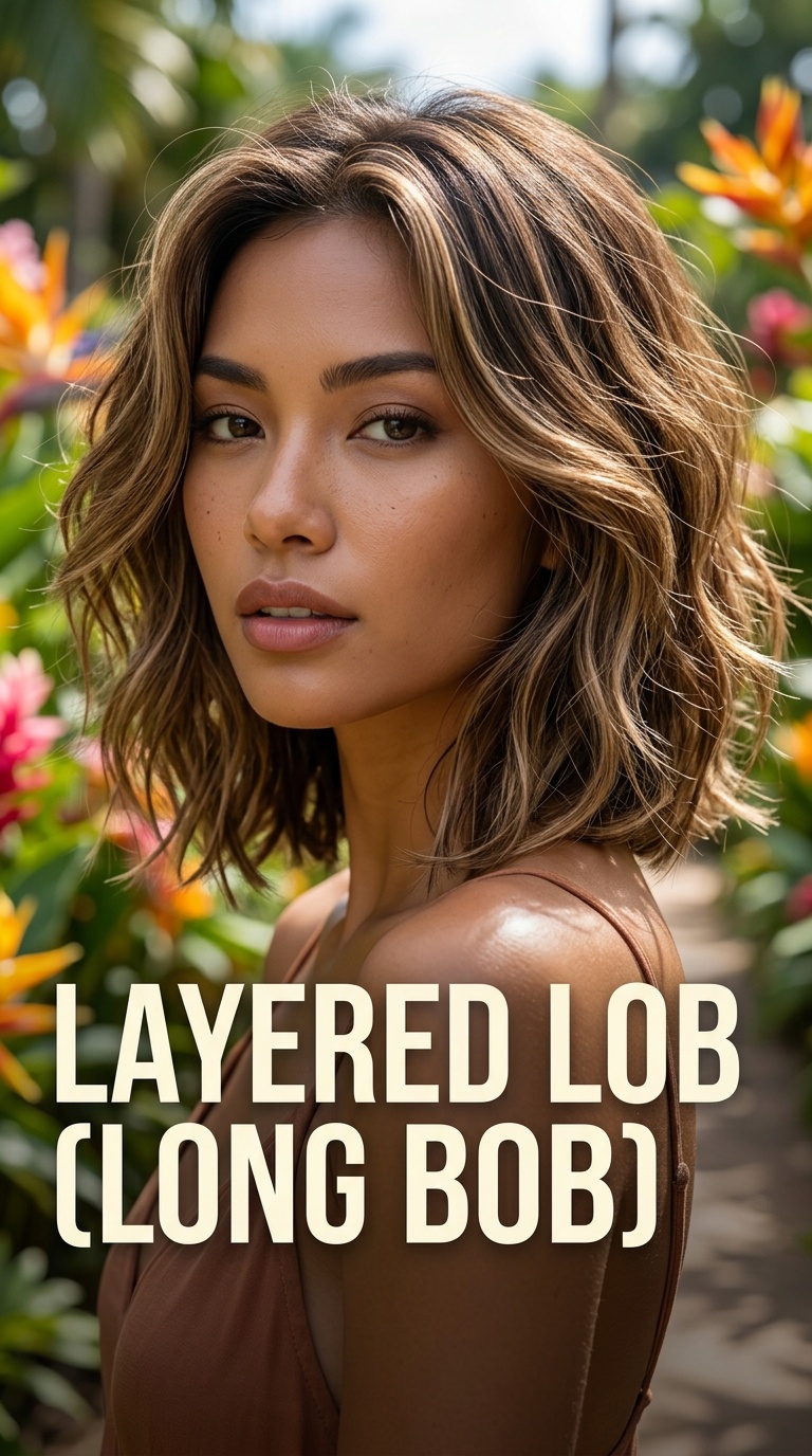 Layered Lob (Long Bob)