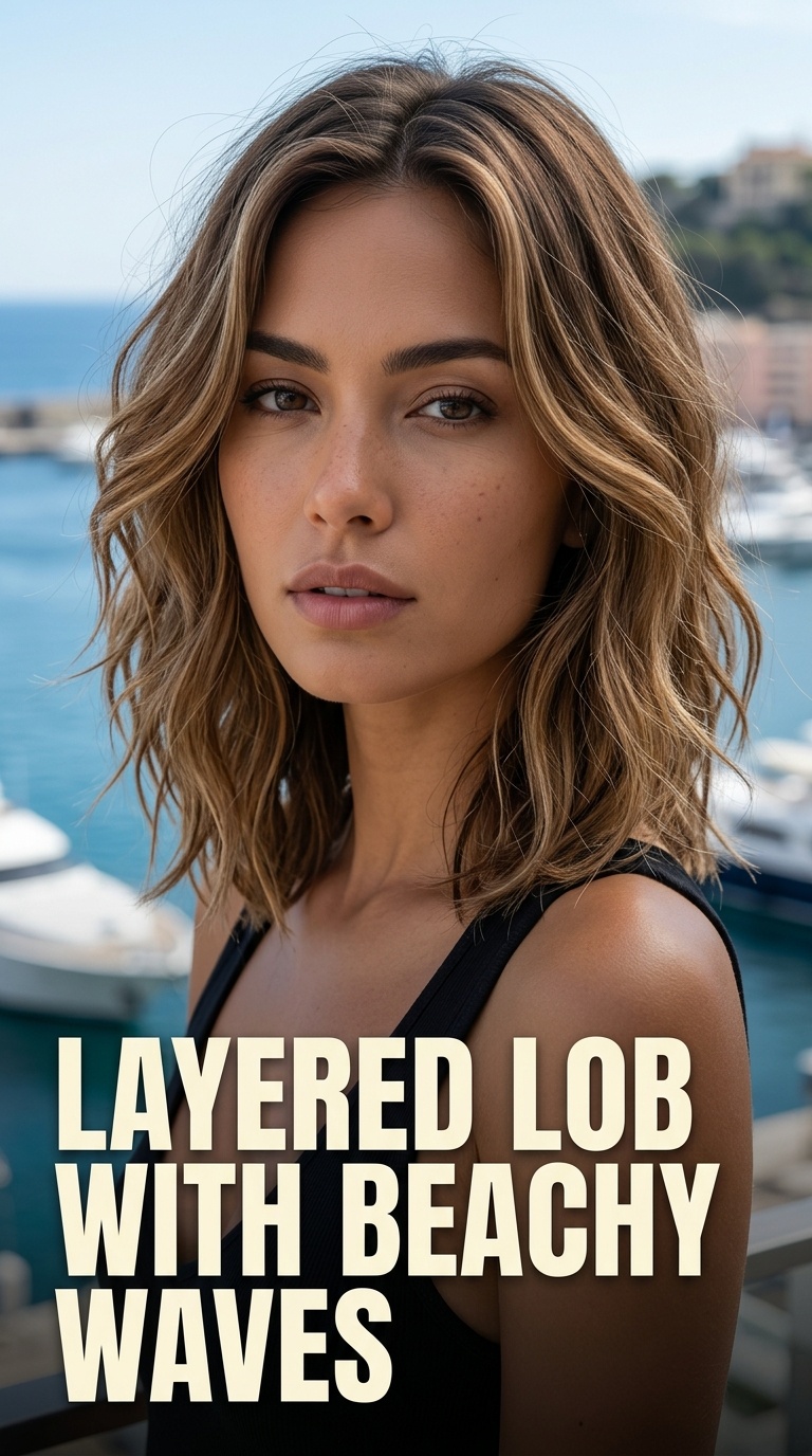Layered Lob with Beachy Waves