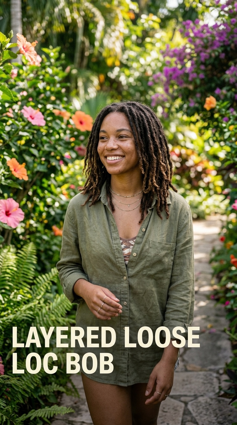 Layered Loose Loc Bob