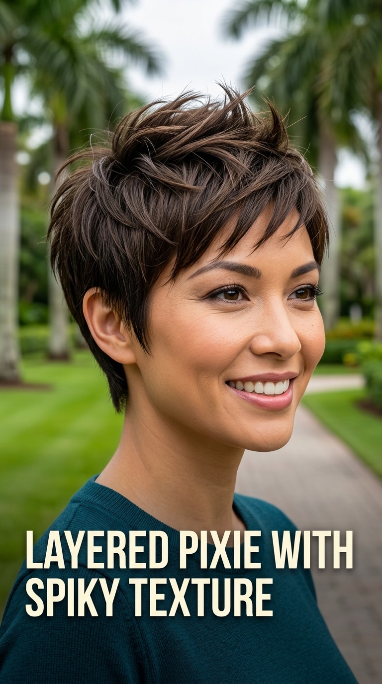Layered Pixie with Spiky Texture