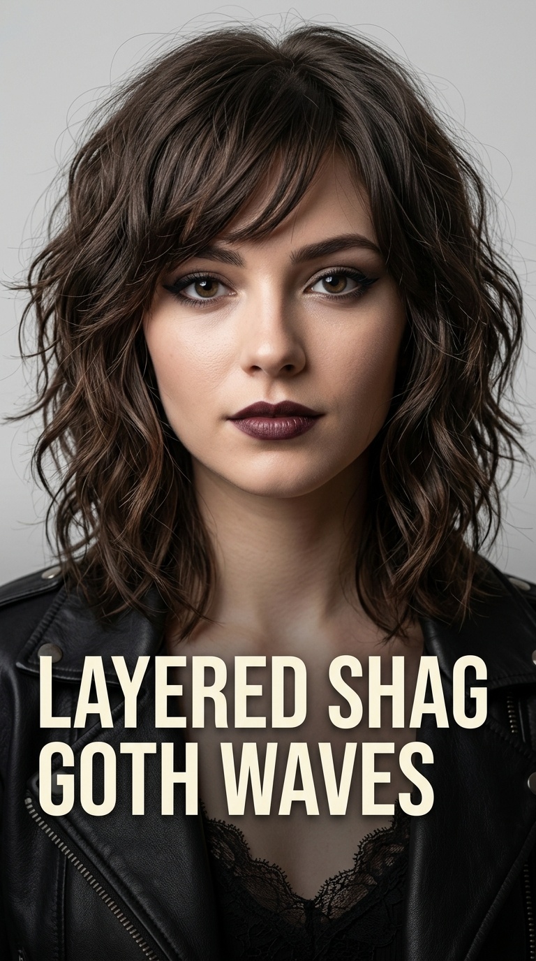 Layered Shag Goth Waves