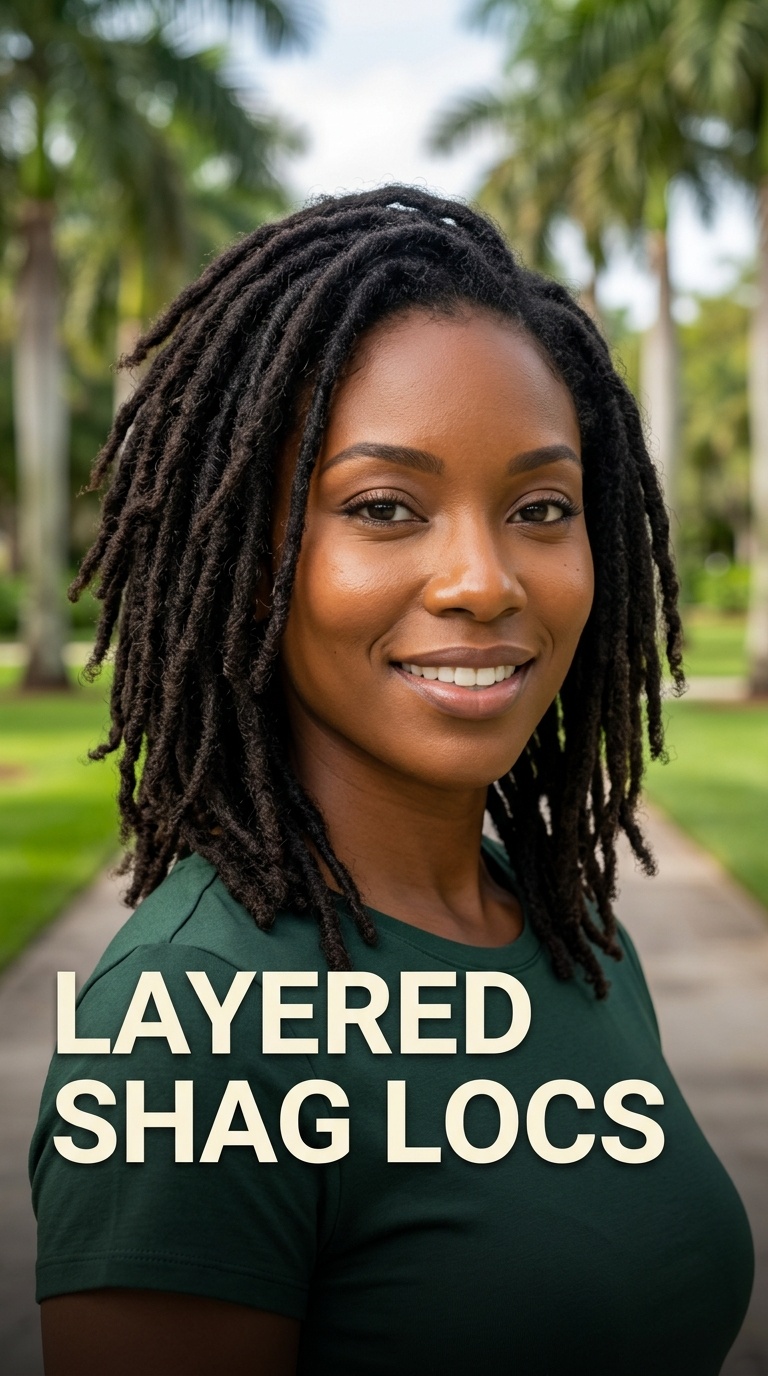 Layered Shag Locs