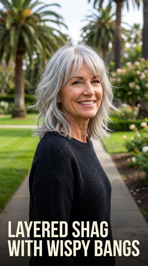 Layered Shag with Wispy Bangs