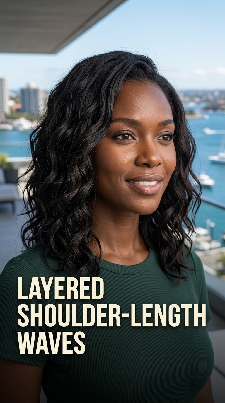 Layered Shoulder-Length Waves