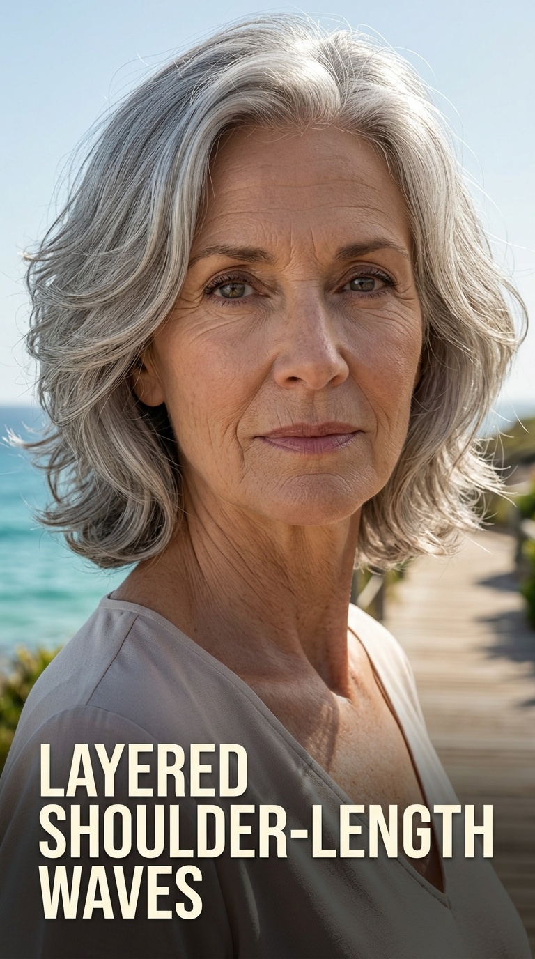 Layered Shoulder-Length Waves