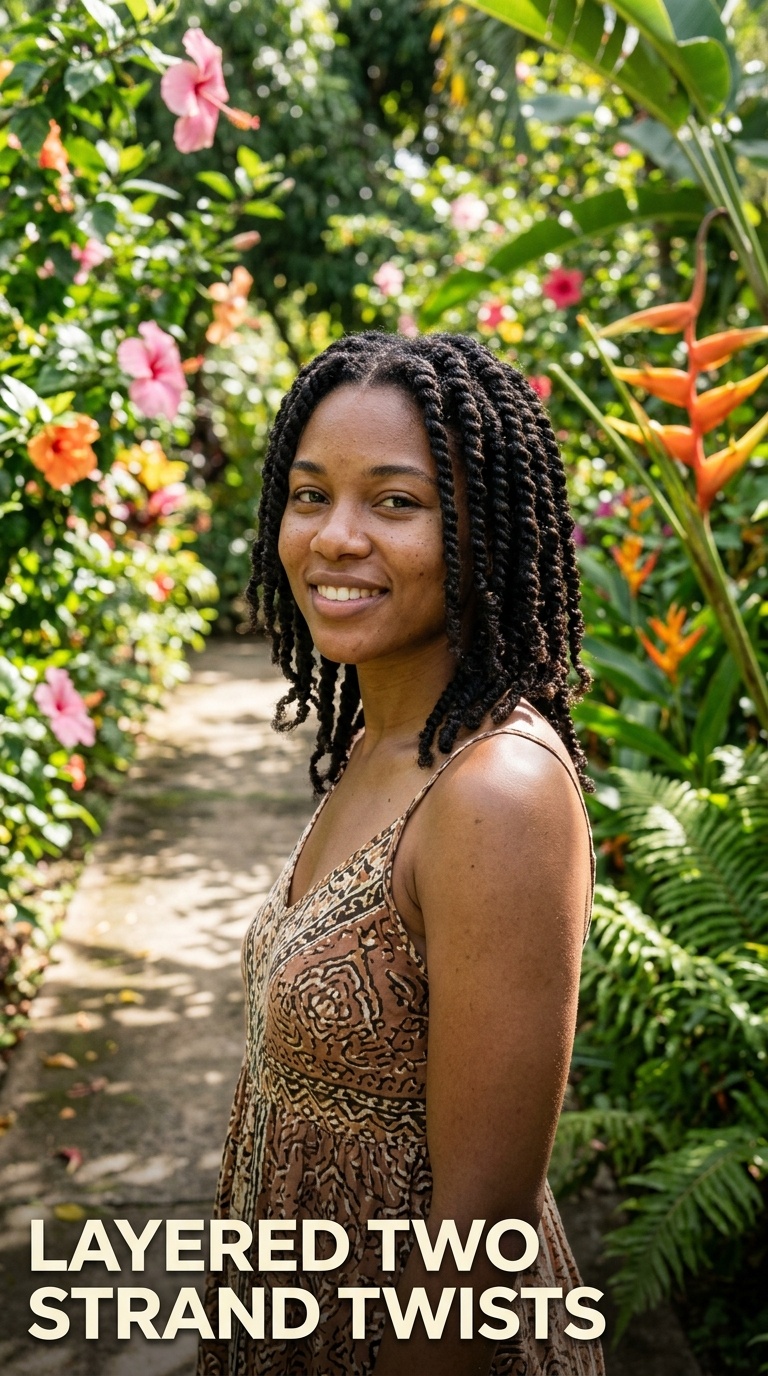 Layered Two Strand Twists