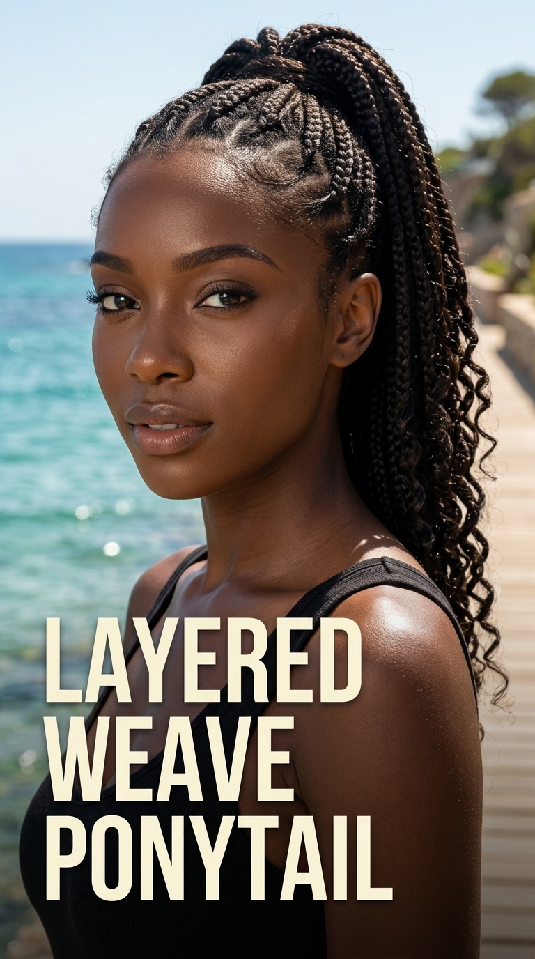 Layered Weave Ponytail