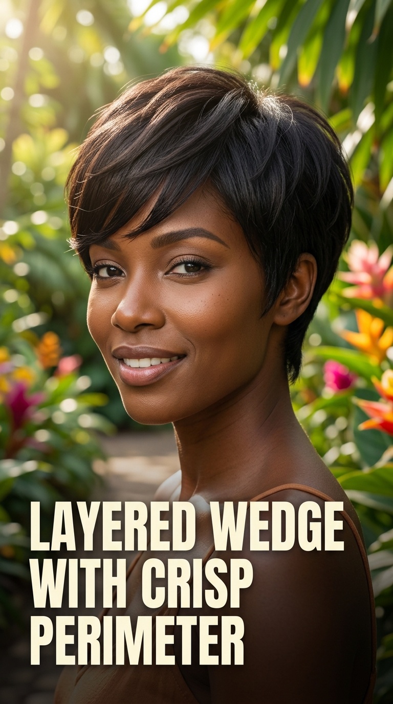 Layered Wedge with Crisp Perimeter