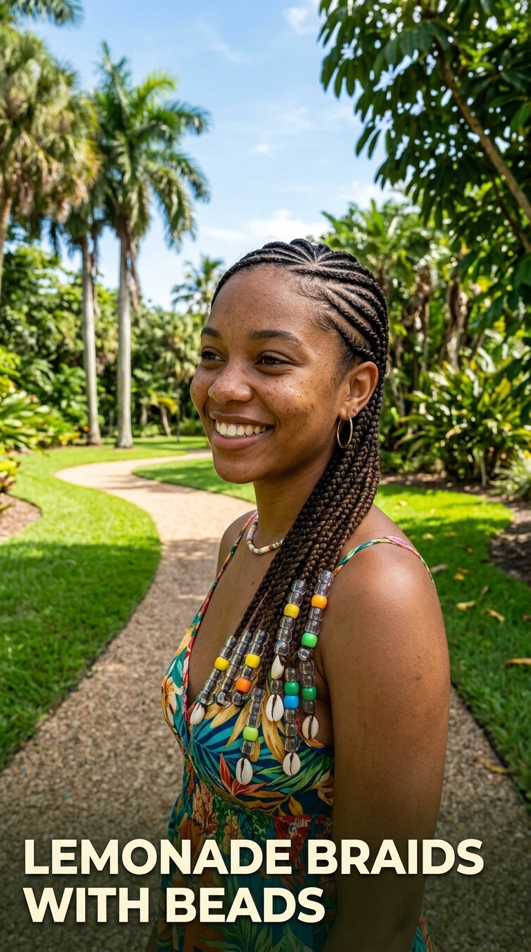 Lemonade Braids with Beads