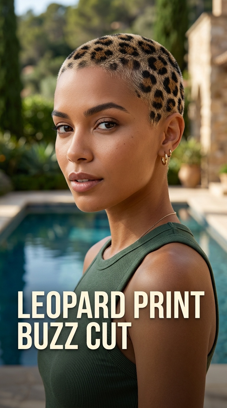 Leopard Print Buzz Cut