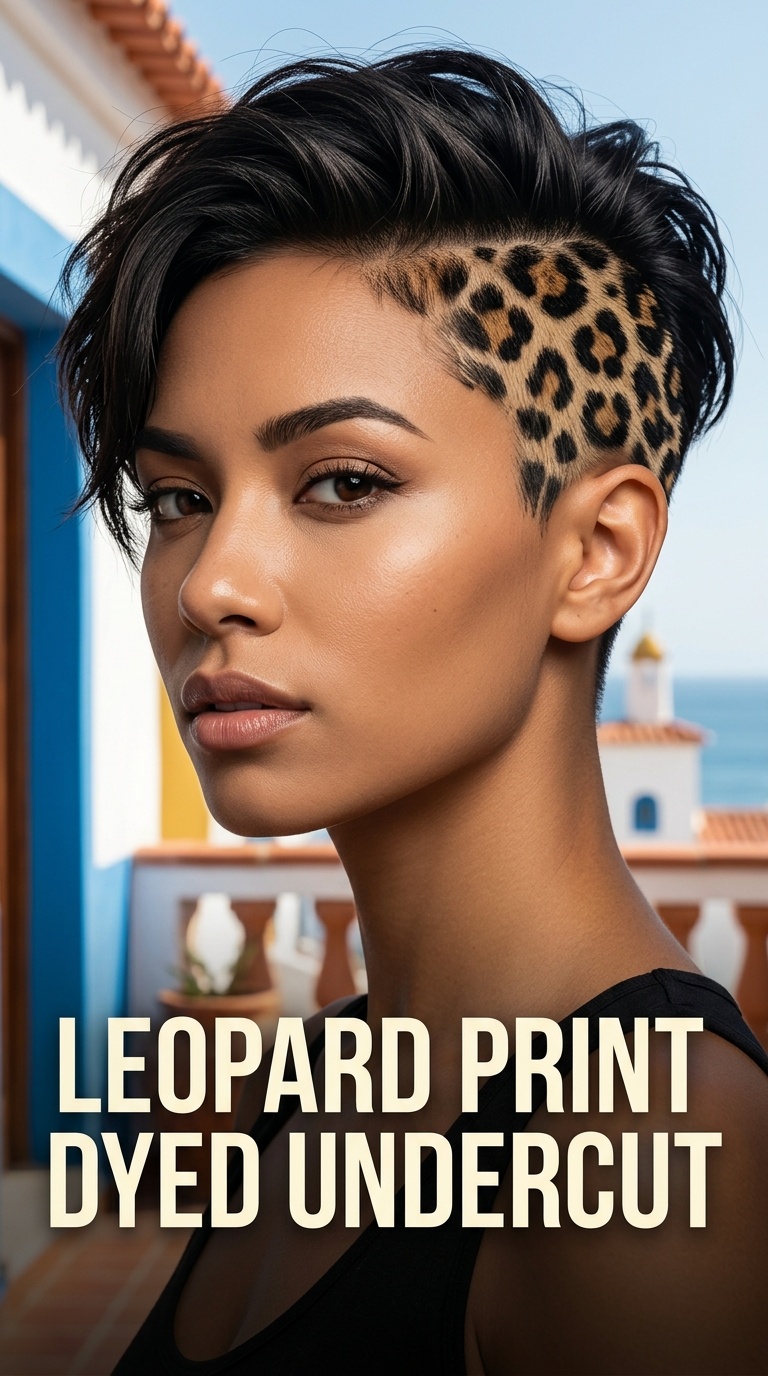 Leopard Print Dyed Undercut
